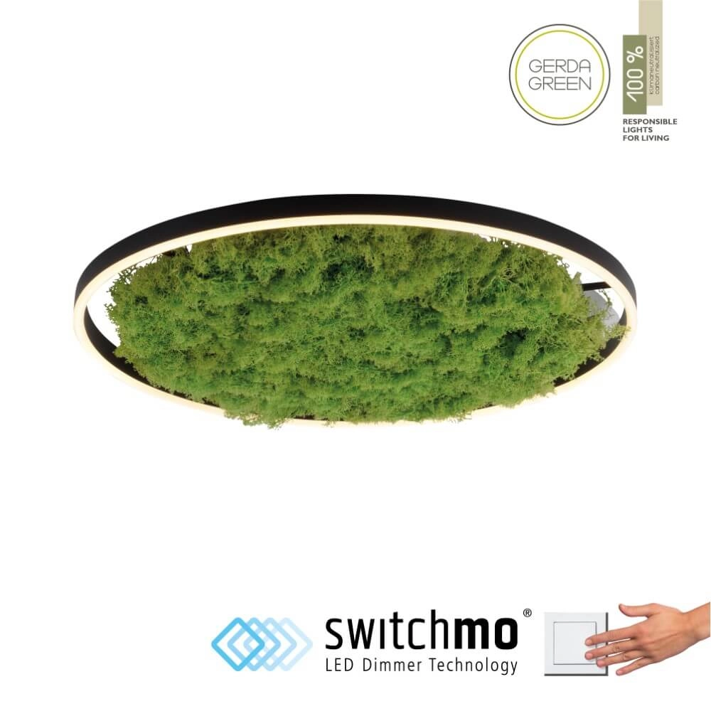 Deckenleuchte Green Ritus mit Moos Ø 58,5cm Just Light 4043689994808