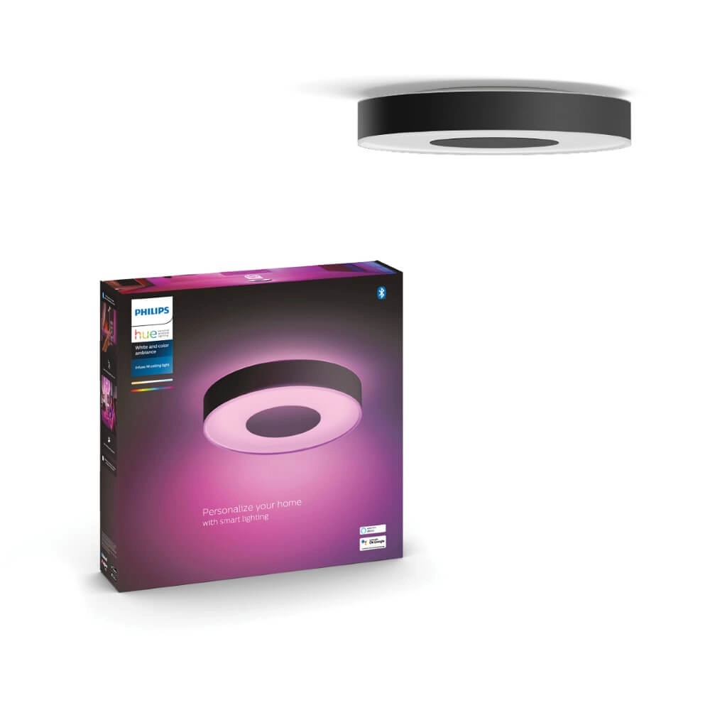 Deckenleuchte Hue Infuse M - White and color Ø 38,1cm schwarz Philips 8718696176504