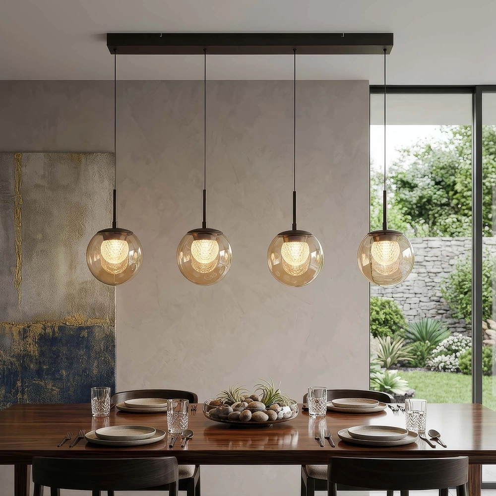 Design-Pendellampe Solis Bronze 4-Licht Searchlight 5,05342E+12