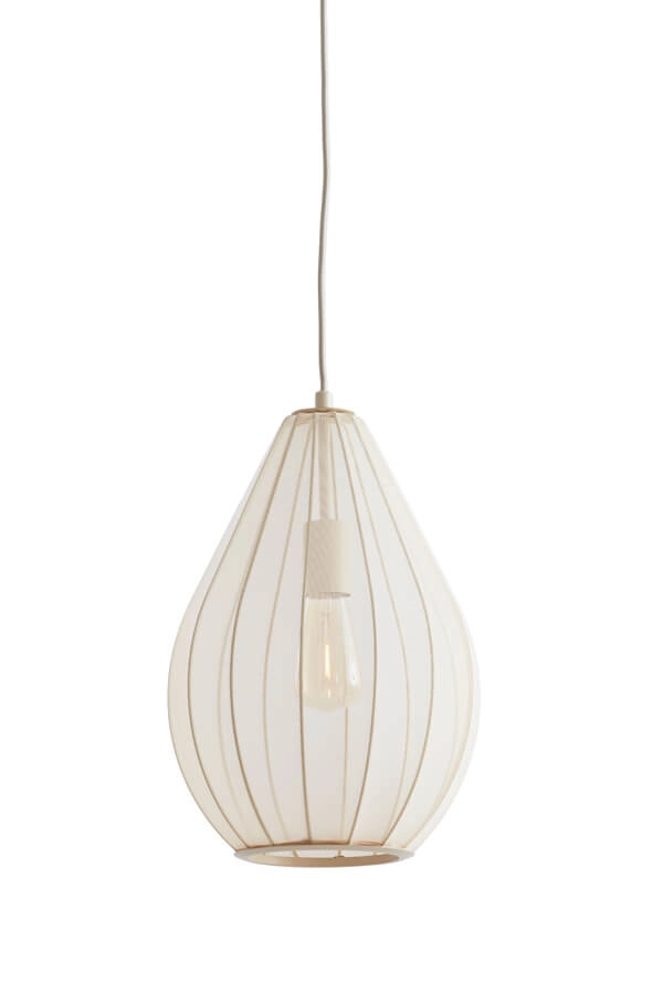 Japandi Pendelleuchte Itela creme Ø 28cm