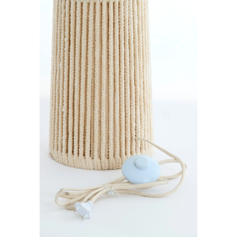 Sand-Bodenlampe Michiel 160 cm – Chenillecreme Light & Living 8717807786151