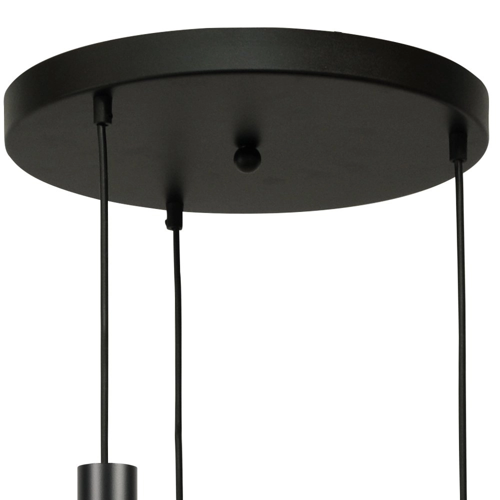 Schwarze Hängelampe Bella 3-flammig mit Glaskolben Masterlight 8718121257884