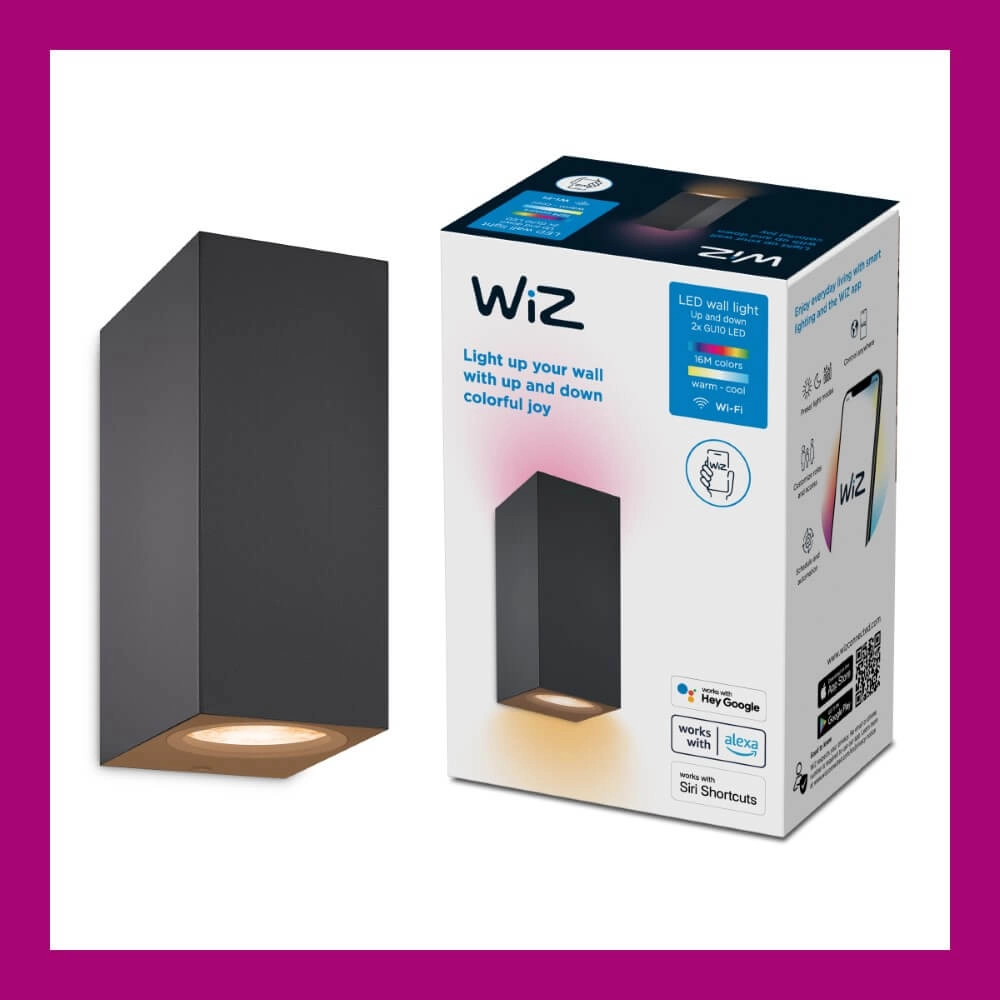 Wandstrahler Up and Down smart - schwarz WiZ 8719514554610