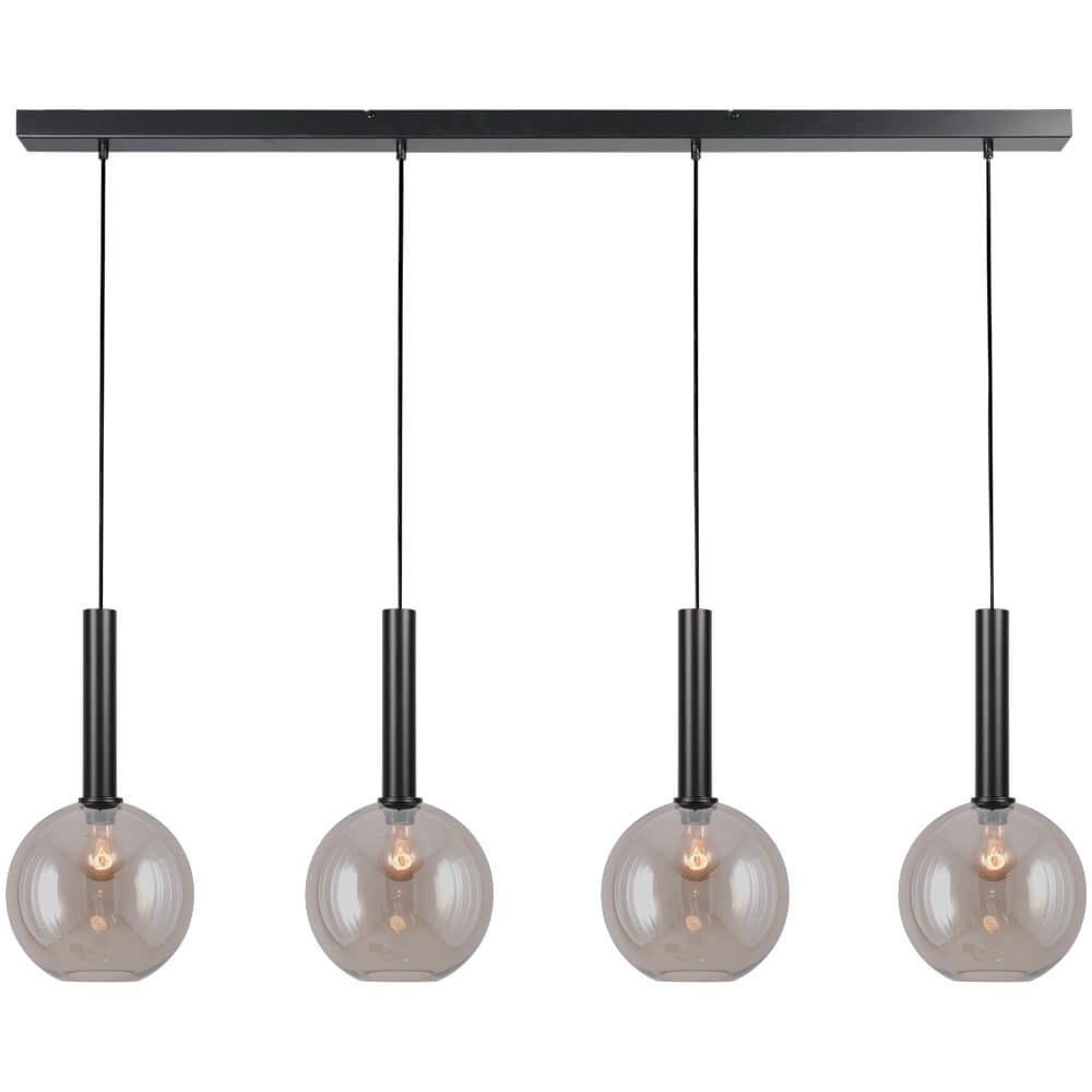 Hängelampe mit 4 Leuchten Bella 2 mit Goldglas