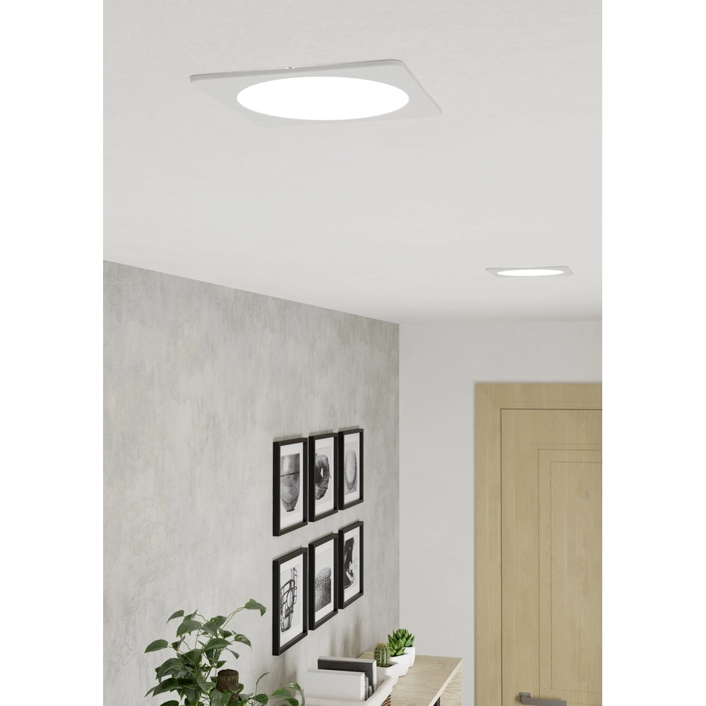 Einbaulampe Fueva 6 Quadratisch – Weiß – 16,6x16,6 cm Eglo 9008606330805