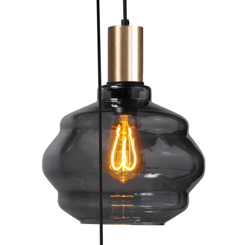 5-flammige Loft-Hängelampe - Gold - Porto mit Ballgläsern Masterlight 8718121271262