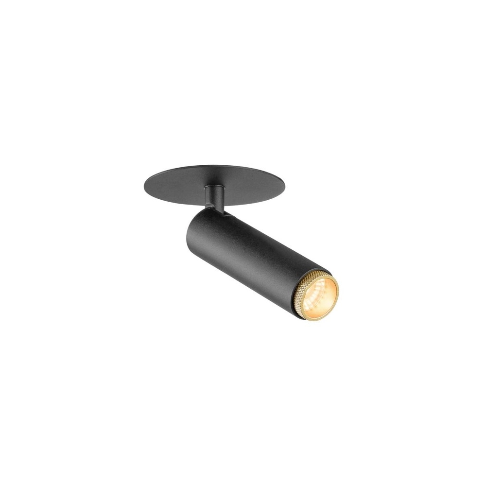 Einbaustrahler Grip! S schwarz mit gold 2700K SLV 4024163304825