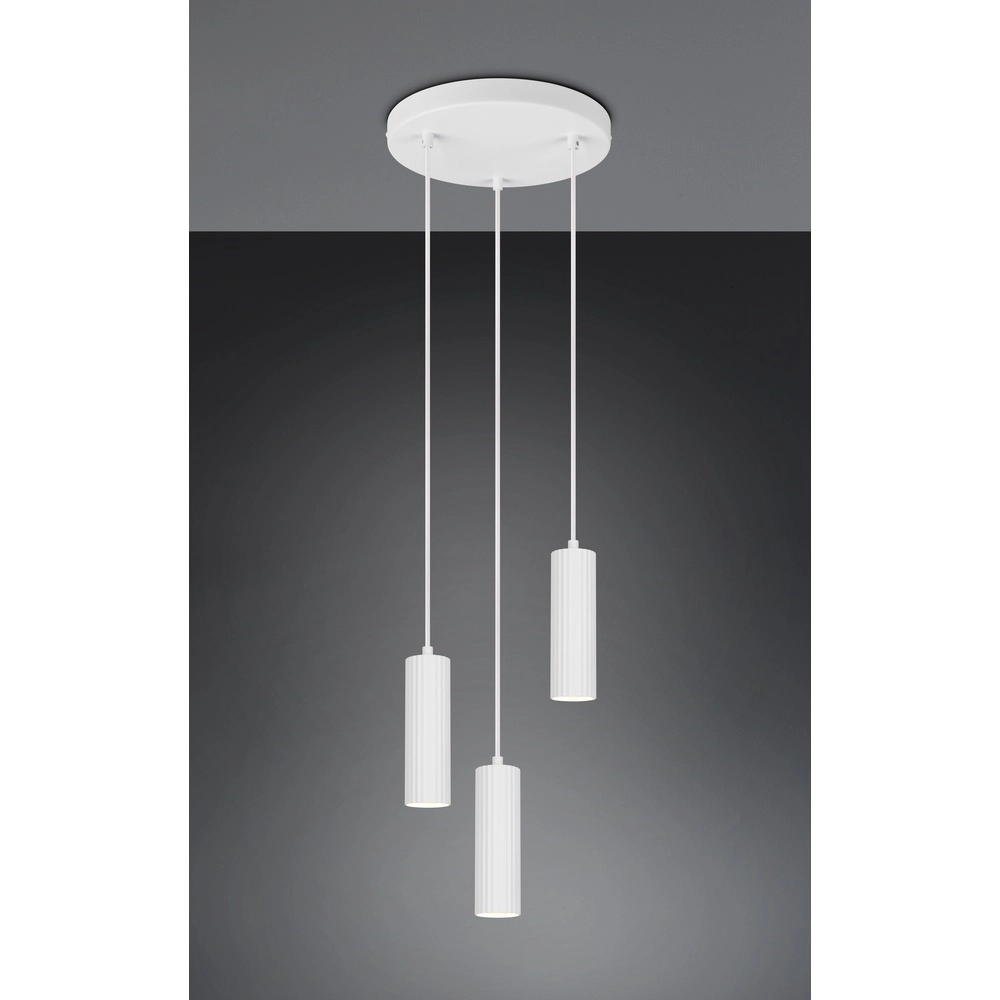 3-flammige Pendelleuchte Soka weiß Trio 4017807658576