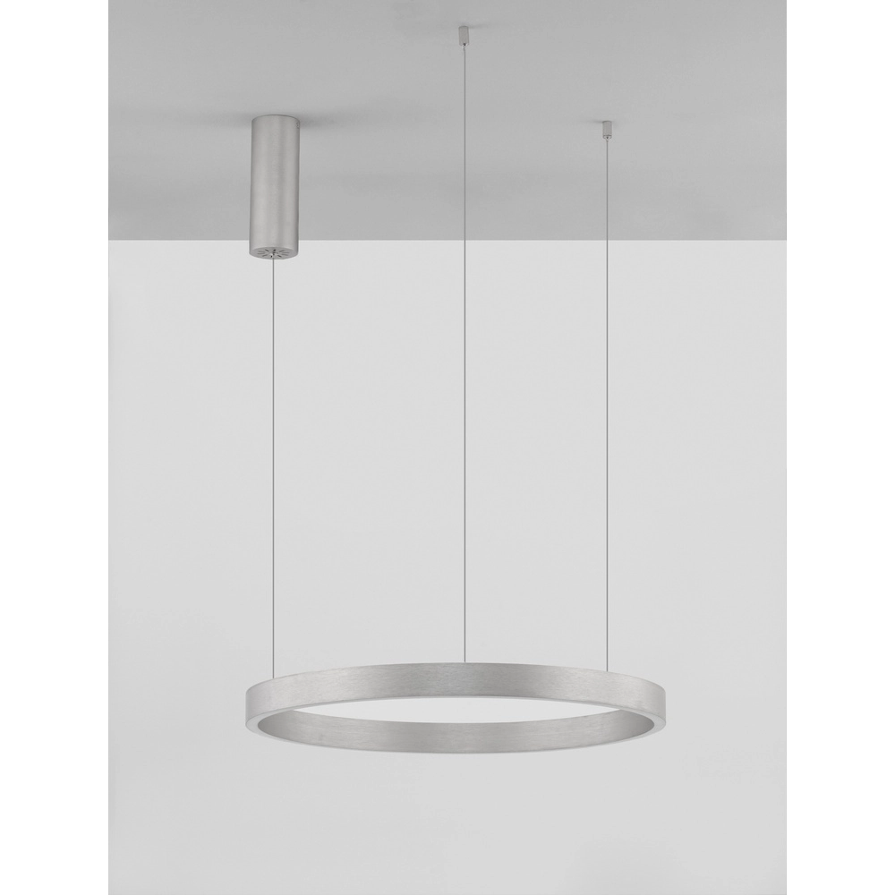 Design-Pendelleuchte Elowen silbergrau Ø 60cm Lyora 5212017439079