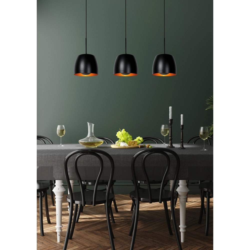 3-Licht Pendellampe Nolan Schwarz Lucide 5411212302892