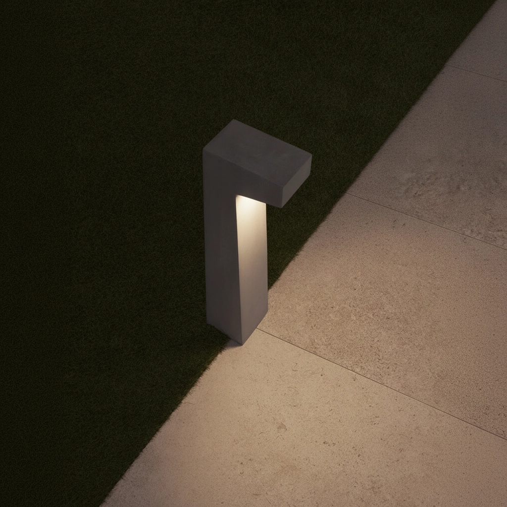 Design von Gartenlampen Aran Beton grau