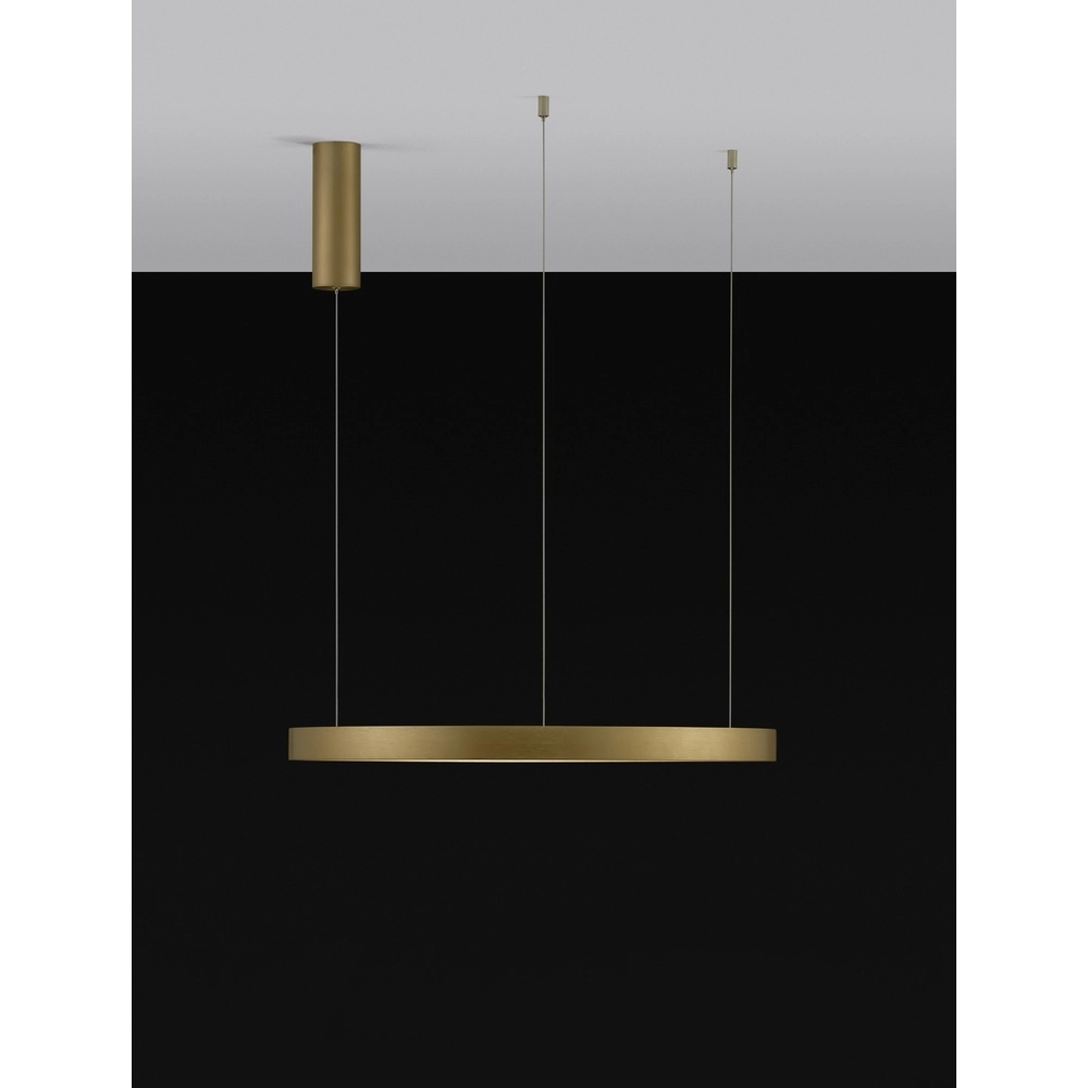Runde Pendelleuchte Perrine gold Ø 60cm Lyora 5212017438447