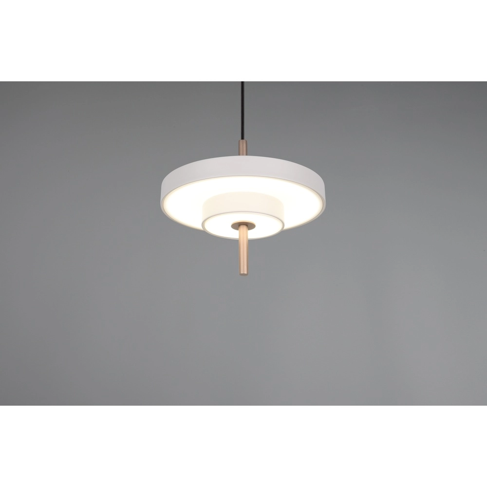 Design-Pendelleuchte Keaton weiß Ø 20cm Trio 4017807653328