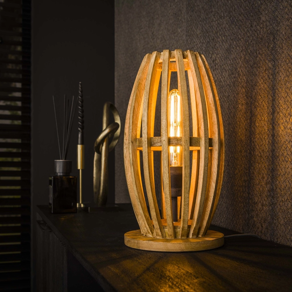Holztischlampe Orbit 38 cm - 1x E27 Lyora 8716803511088