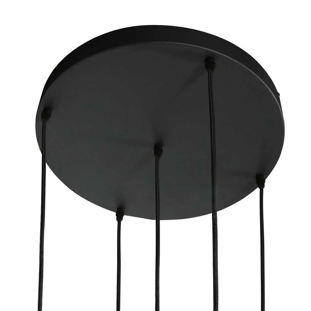 Pendelleuchte Glimsy 5-flammig schwarz rund Steinhauer 8712746177961