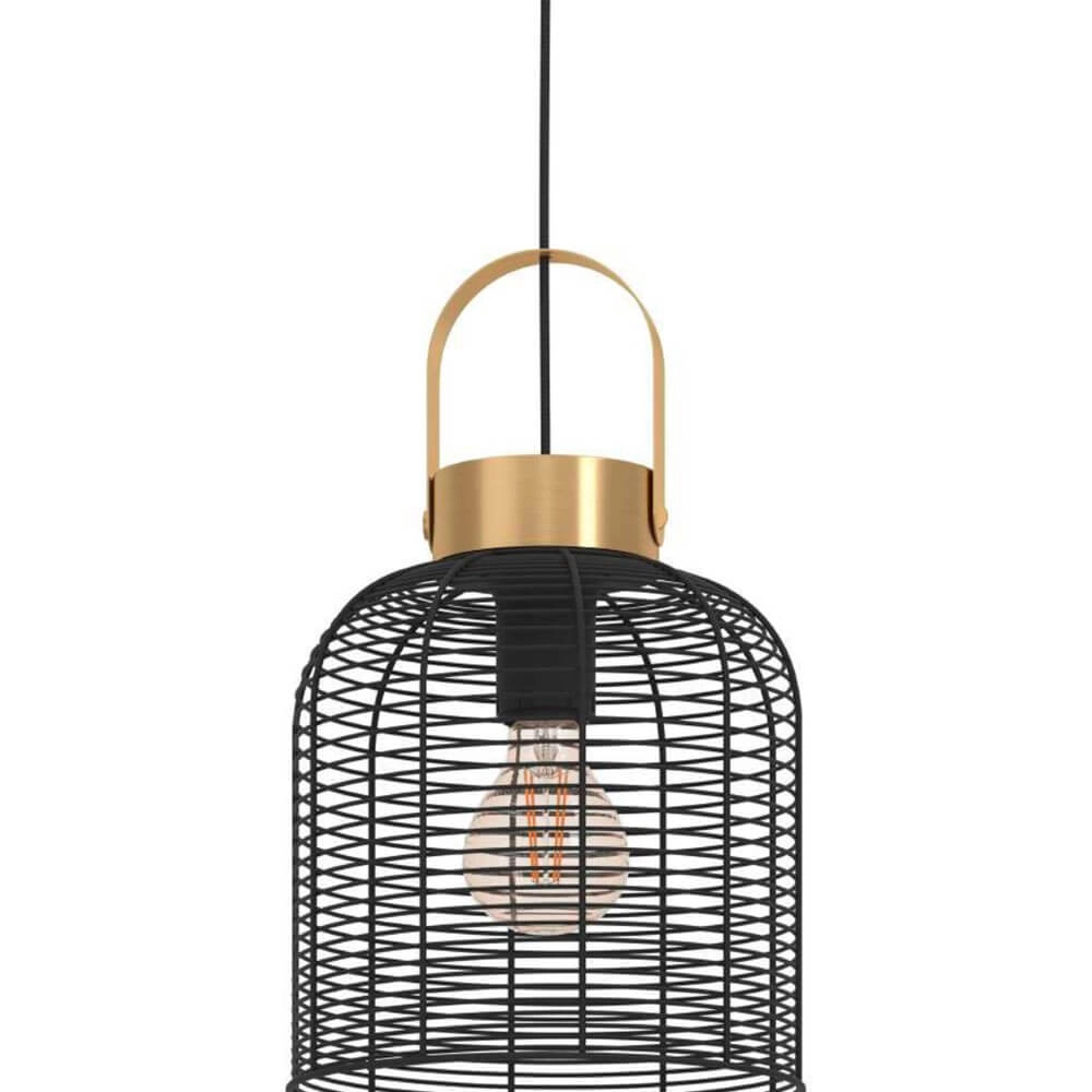 Drahtlampe Roundham Ø 22cm - Schwarz mit Gold Eglo 9002759439637