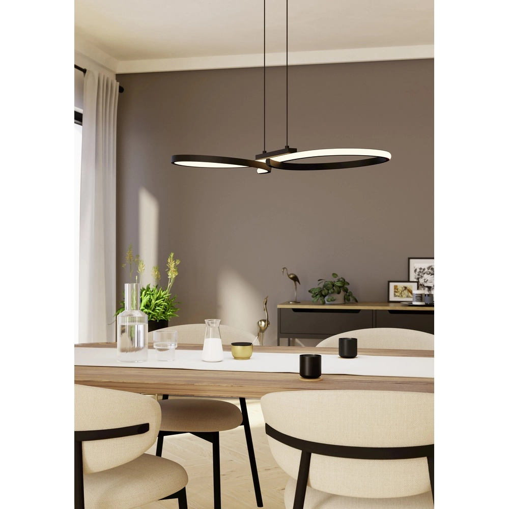 Moderne LED-Wandlampe Serpins 66 cm – Schwarz Eglo 9008606313662