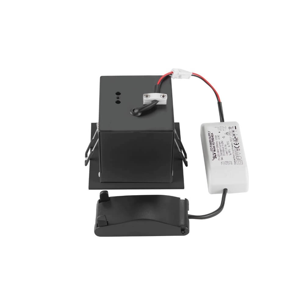 Quadratischer LED-Einbaustrahler Kadux Single 1x LED - schwarz - 3000K SLV 4024163279345