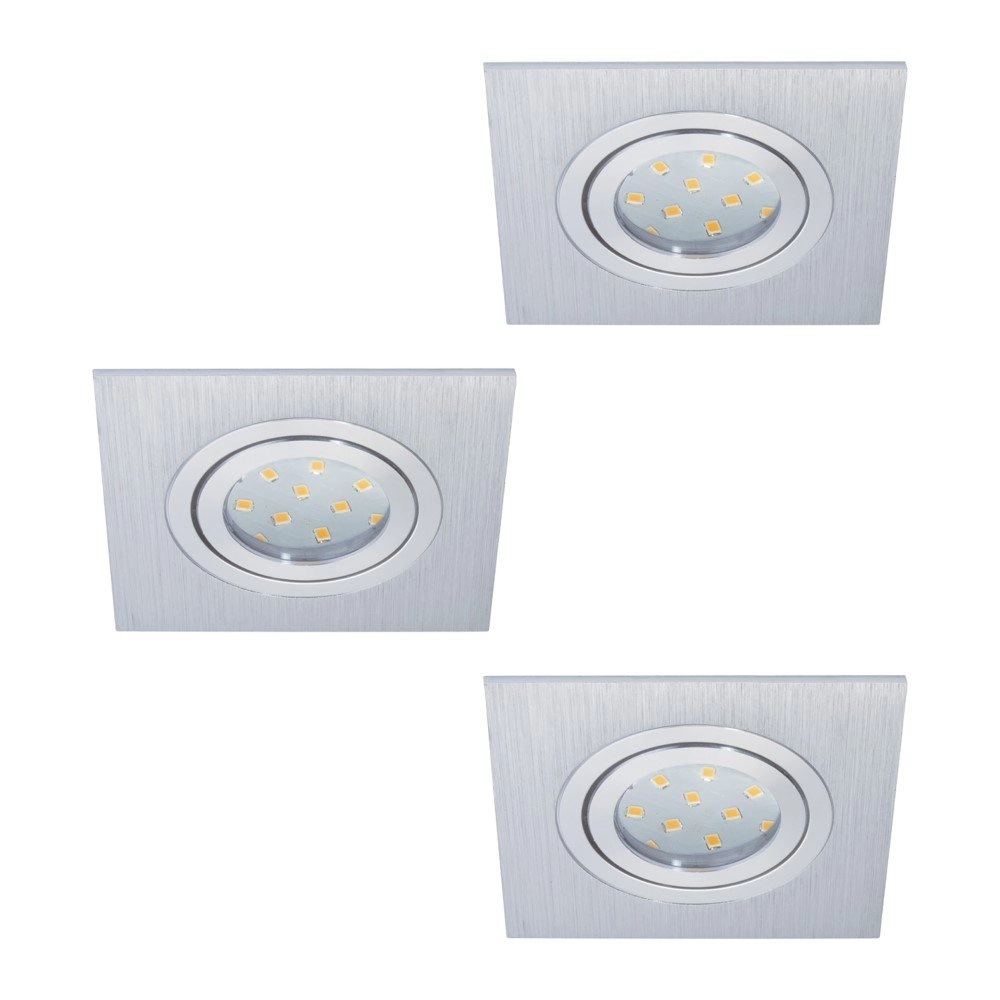 Scheinwerfer Areitio Square Set von 3 Metallgrau
