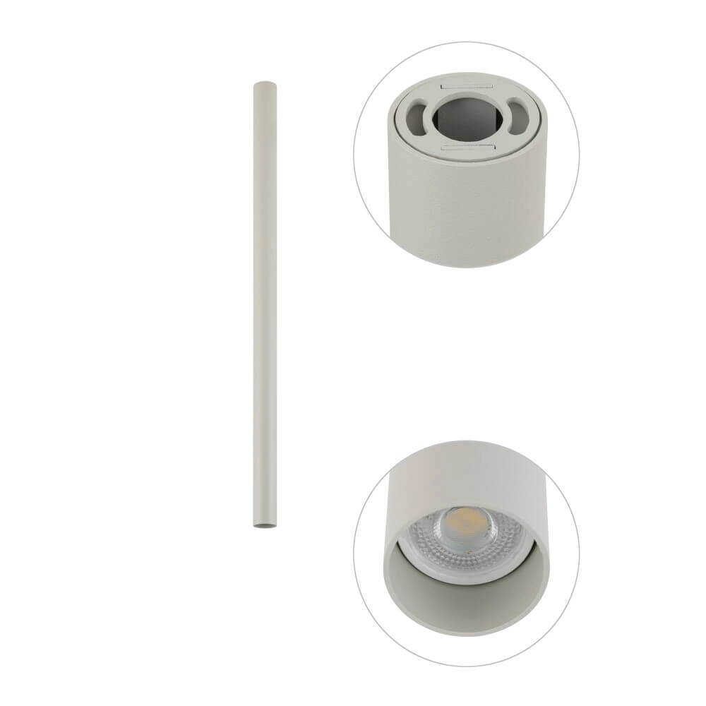 Langer Aufbaustrahler Fourty M 75cm - hellgrau Lyora 5903139108867