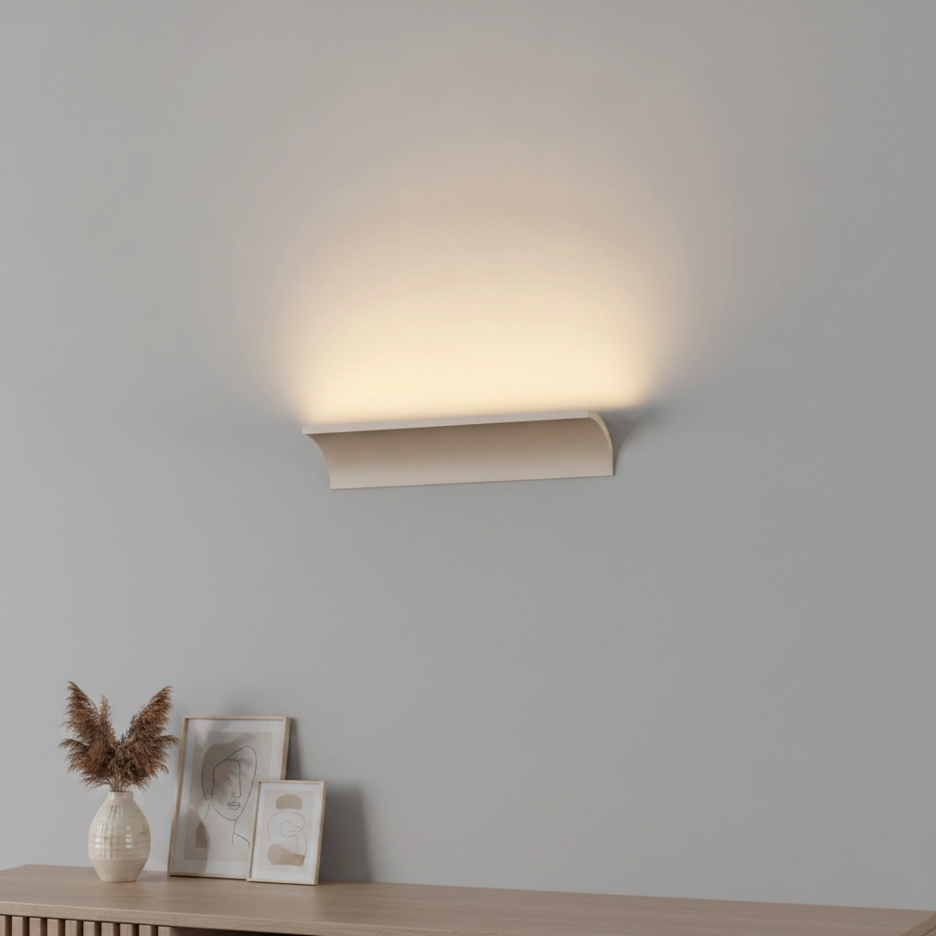Indirekte Wandlampe Malibu Hoch – Champagner