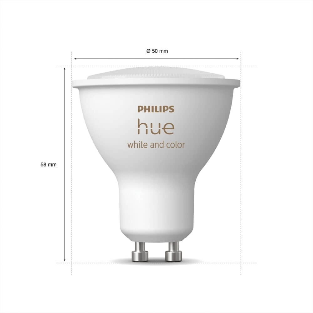 GU10 - 4,3W - White and Color 2er-Set Philips 8720169229815