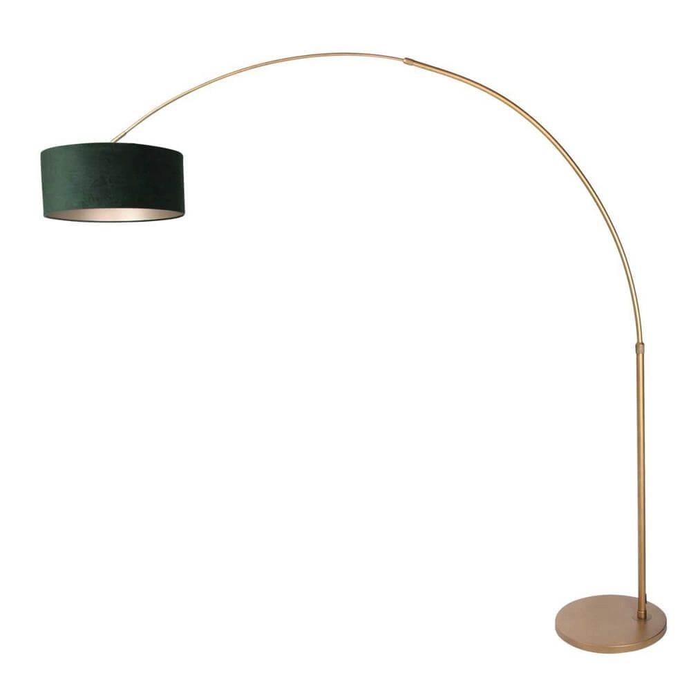 Bogenlampe Sparkled Light Bronze mit grünem Schirm Ø 45cm Steinhauer 8712746179866