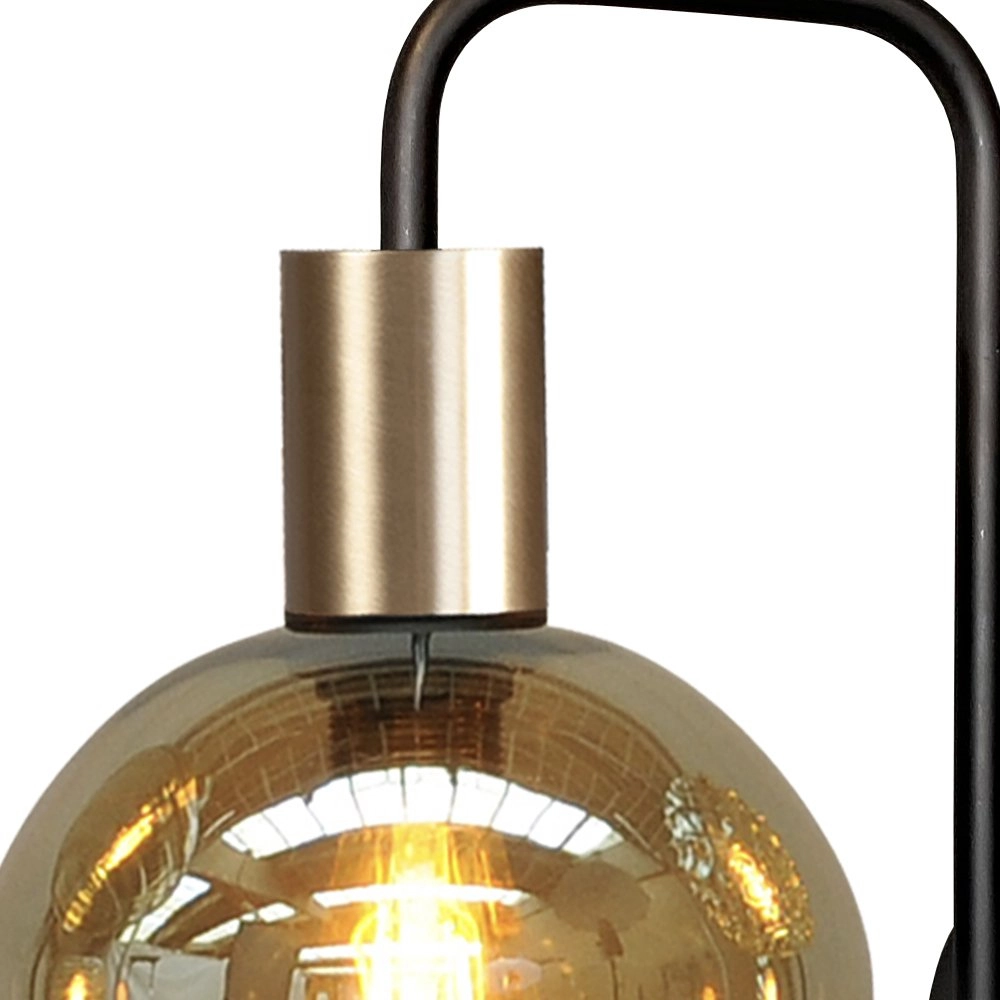 Schwarze Wandlampe Bounty mit Goldbeschlag Masterlight 8718121251059