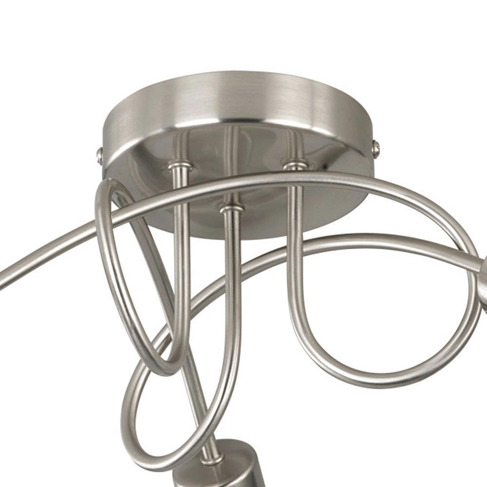Deckenstrahler Antibes Knot 3-Licht-Nickelmatte Trio 4017807358292
