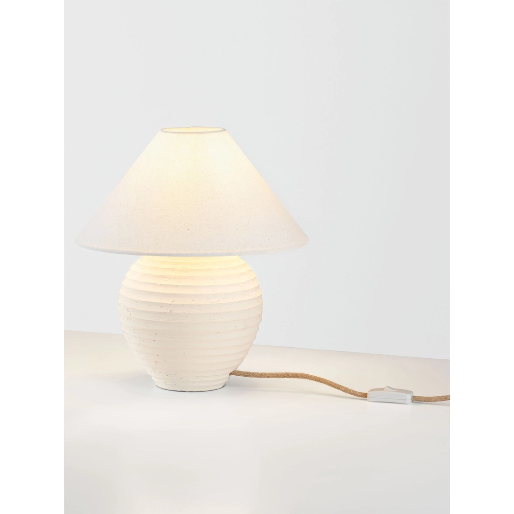 Japandi-Tischlampe Silia Beige Lyora 5212017494016