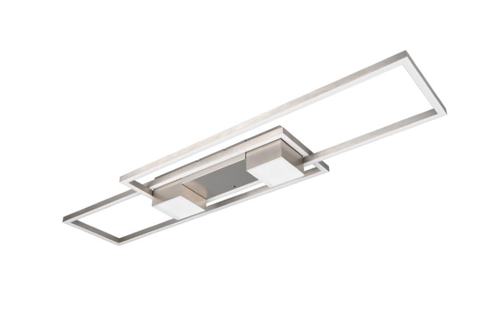 LED-Deckenleuchte 100x28 Albany Edelstahl Trio 4017807610284