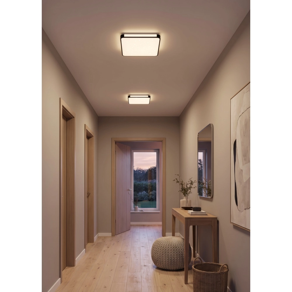 Deckenlampe Relus Square Black 37 x 37 cm Trio 4017807704723