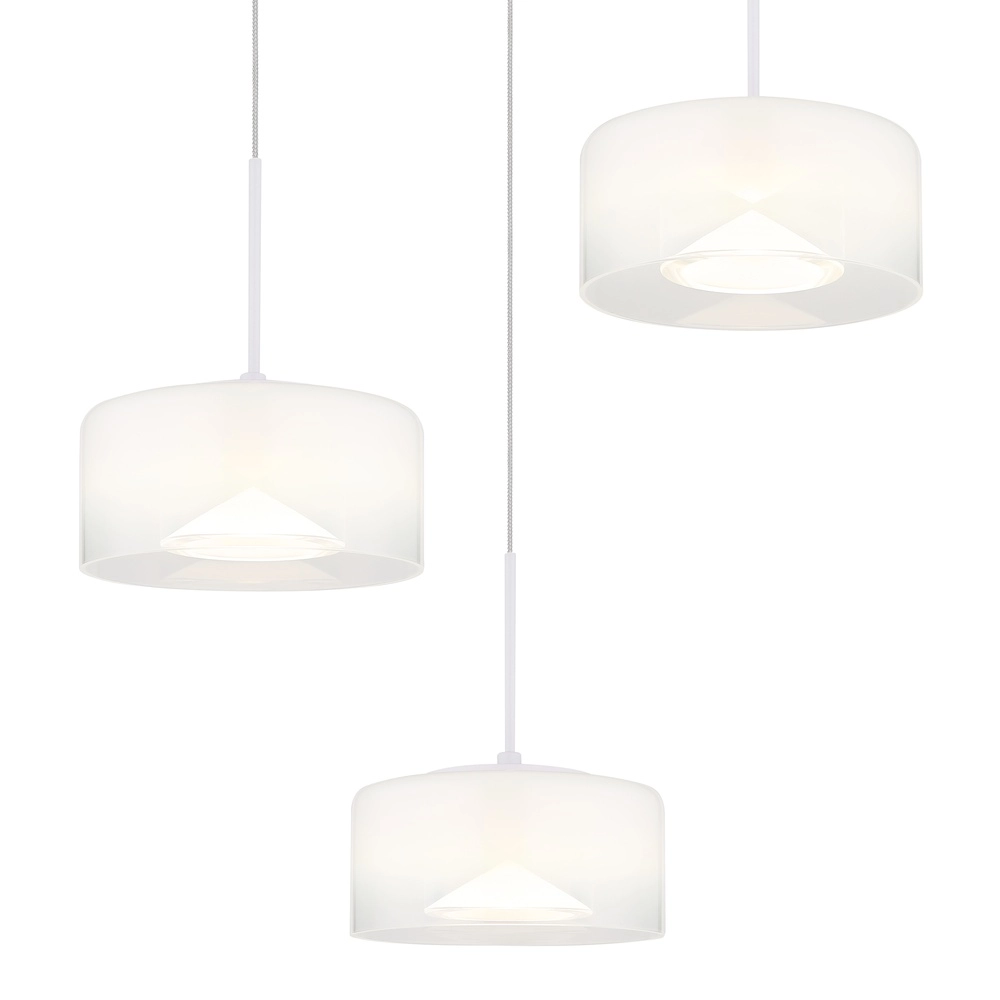 Design-Pendellampe Belinda 3-Licht-Weiß Globo 9007371533312