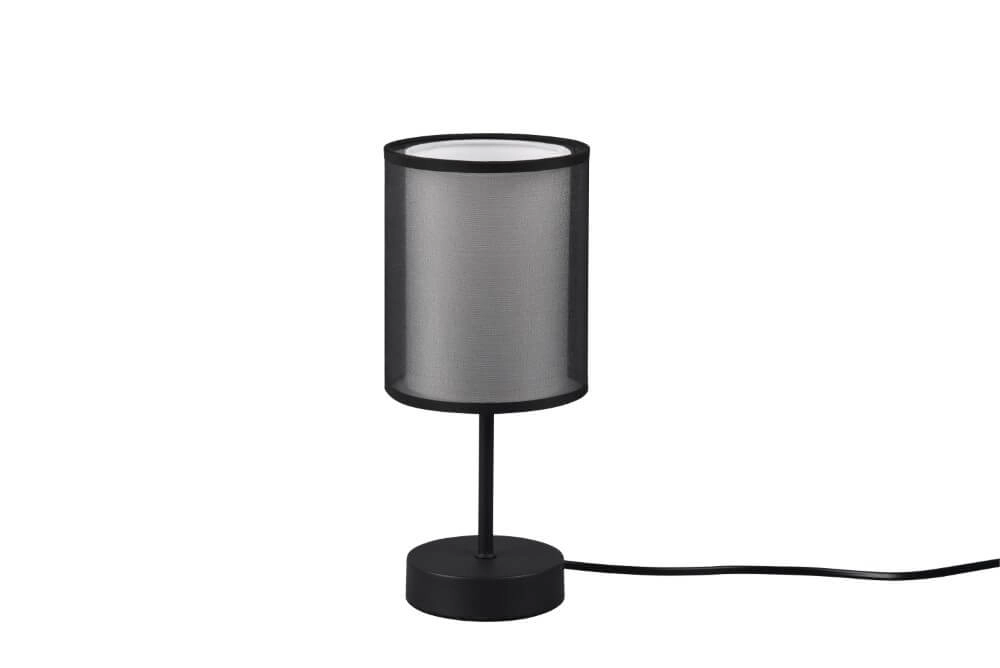 Nachttischlampe Burton Schwarz mit Weiß