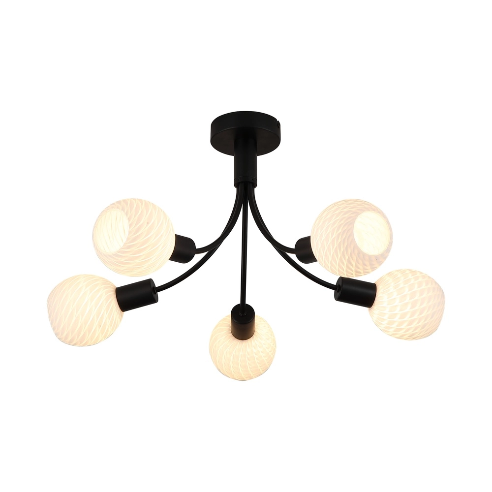 Deckenlampe Nova schwarz 5-flammig