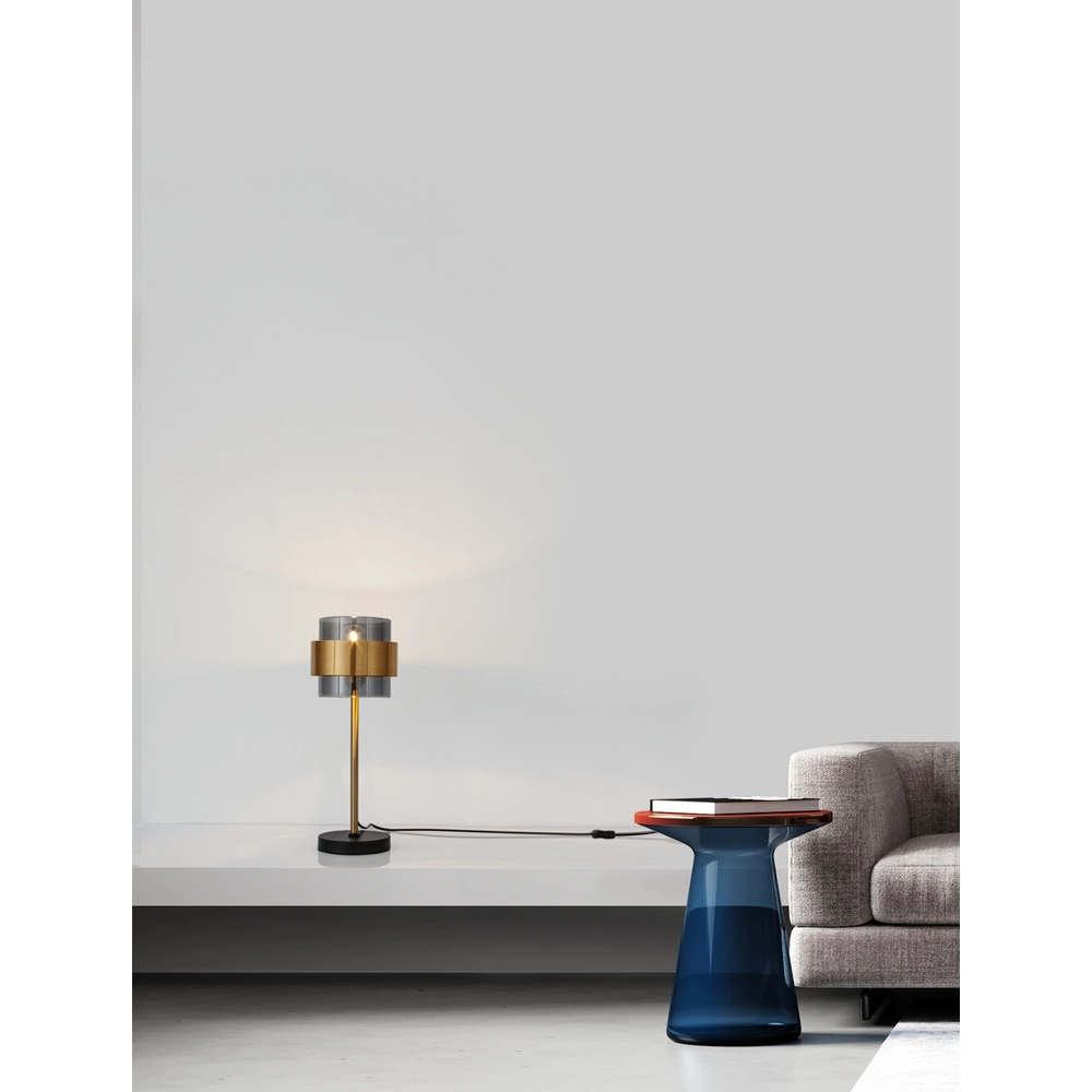 Tischlampe Sianna schwarz mit gold