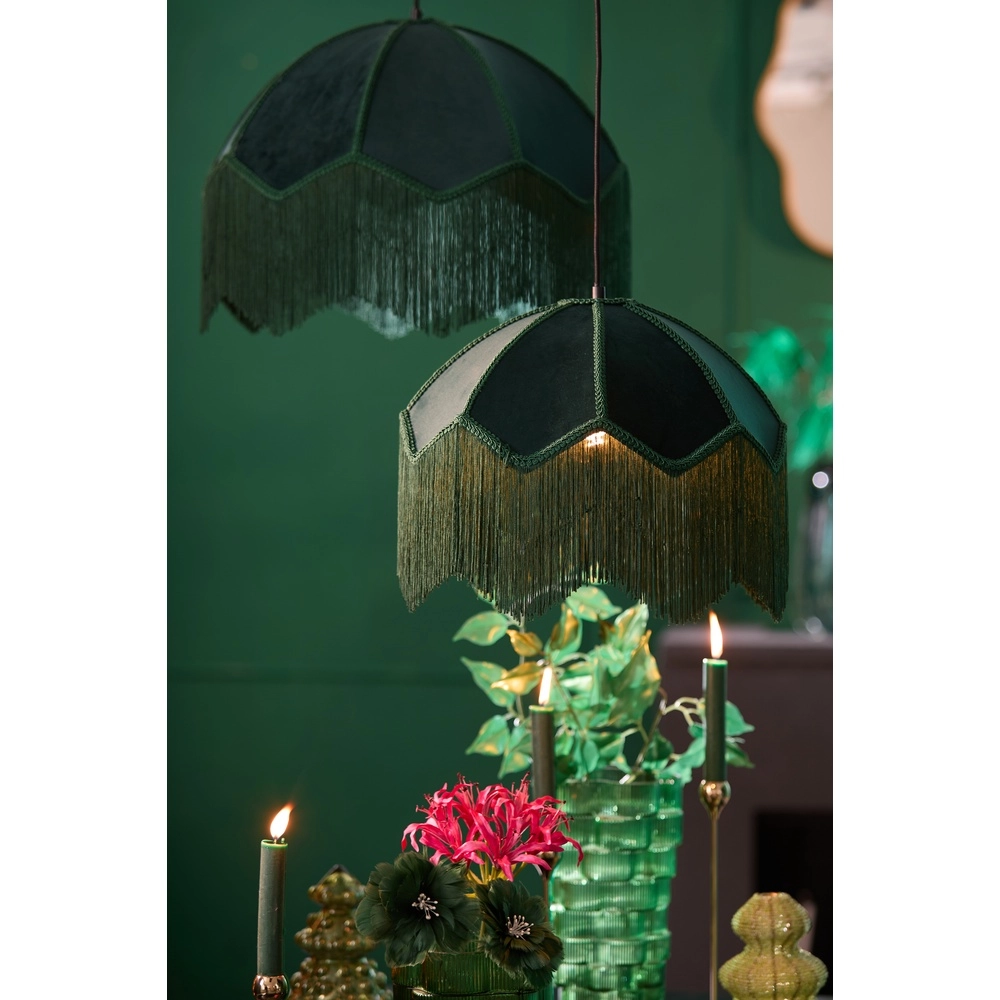 Pendellampe Malacia Ø 40cm – Samtgrün Light & Living 8717807759261