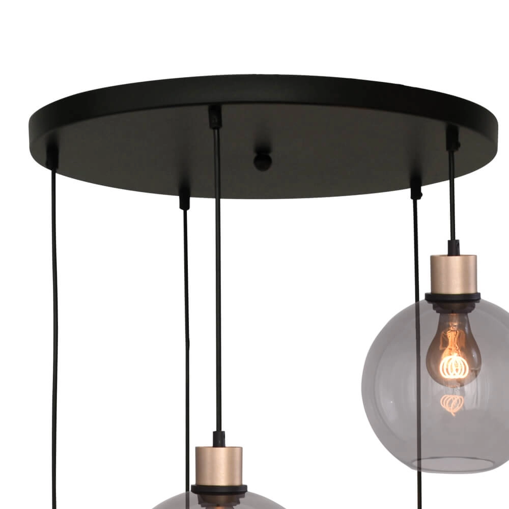 Vide-Hängelampe Lazise Gold mit Schwarz Masterlight 8718121303116