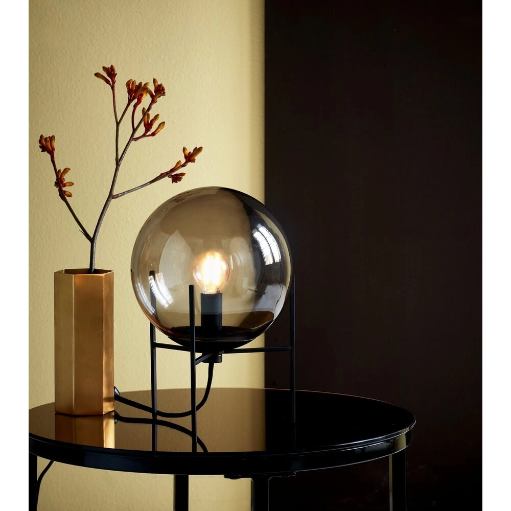 Tischleuchte aus Glas Alton schwarz mit Rauchglas Nordlux 5701581452886