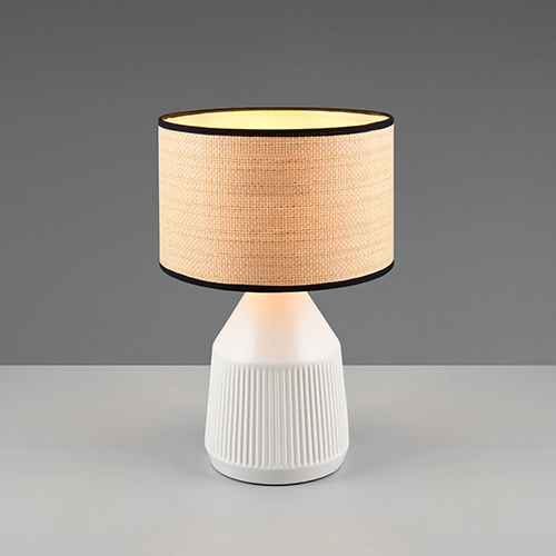 Tischlampe Formentera Ø 28 cm weiß Trio 4017807680126