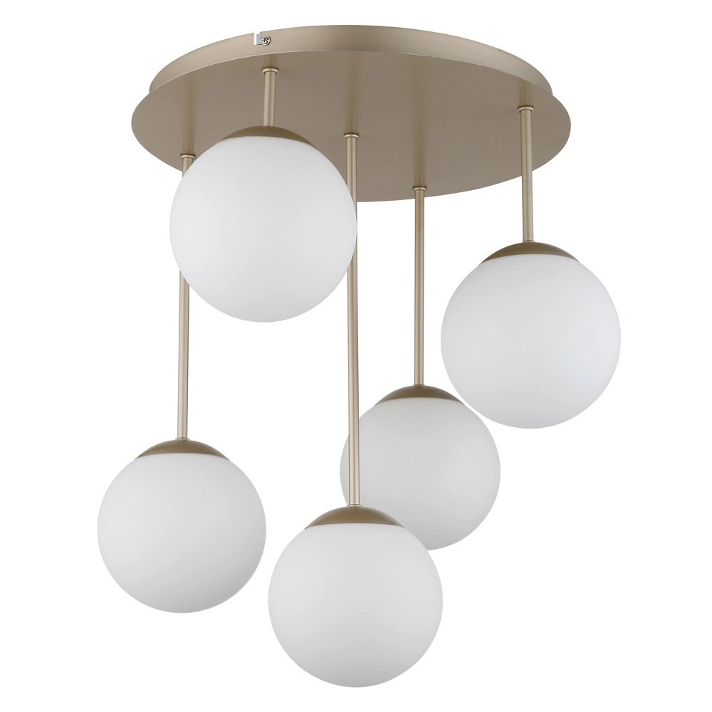 5-Licht Deckenlampe Harmon Champagner Globo 9007371580545