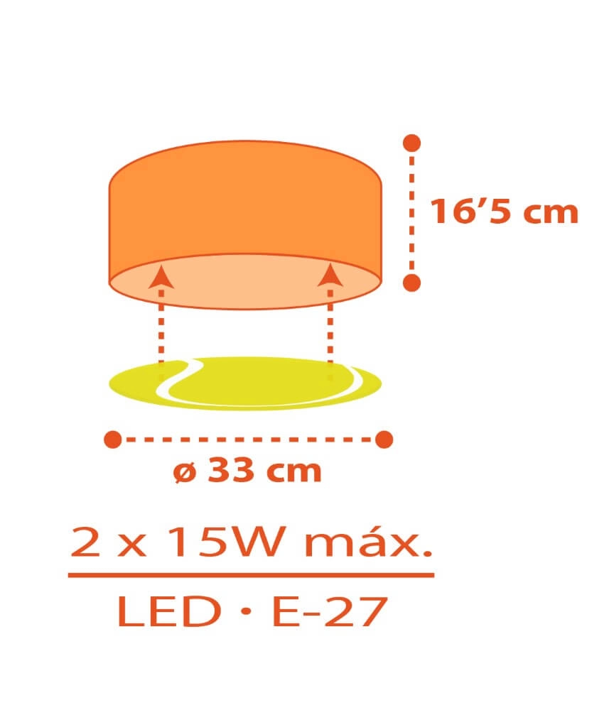 Kinderzimmer-Deckenlampe Tennis Dalber 8420406003191