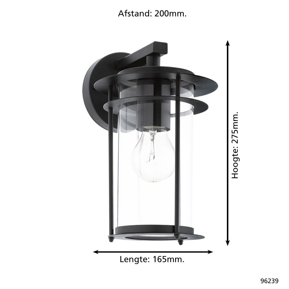 Außenlampe Valdeo schwarz Eglo 9002759962395