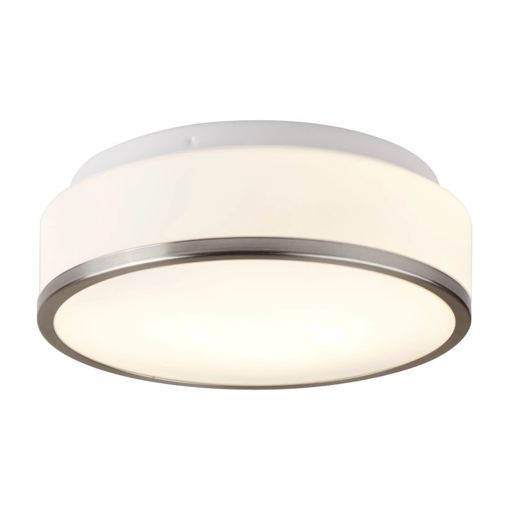 Badezimmerlampe Discs Ø 28 cm silber Searchlight 5013874395535