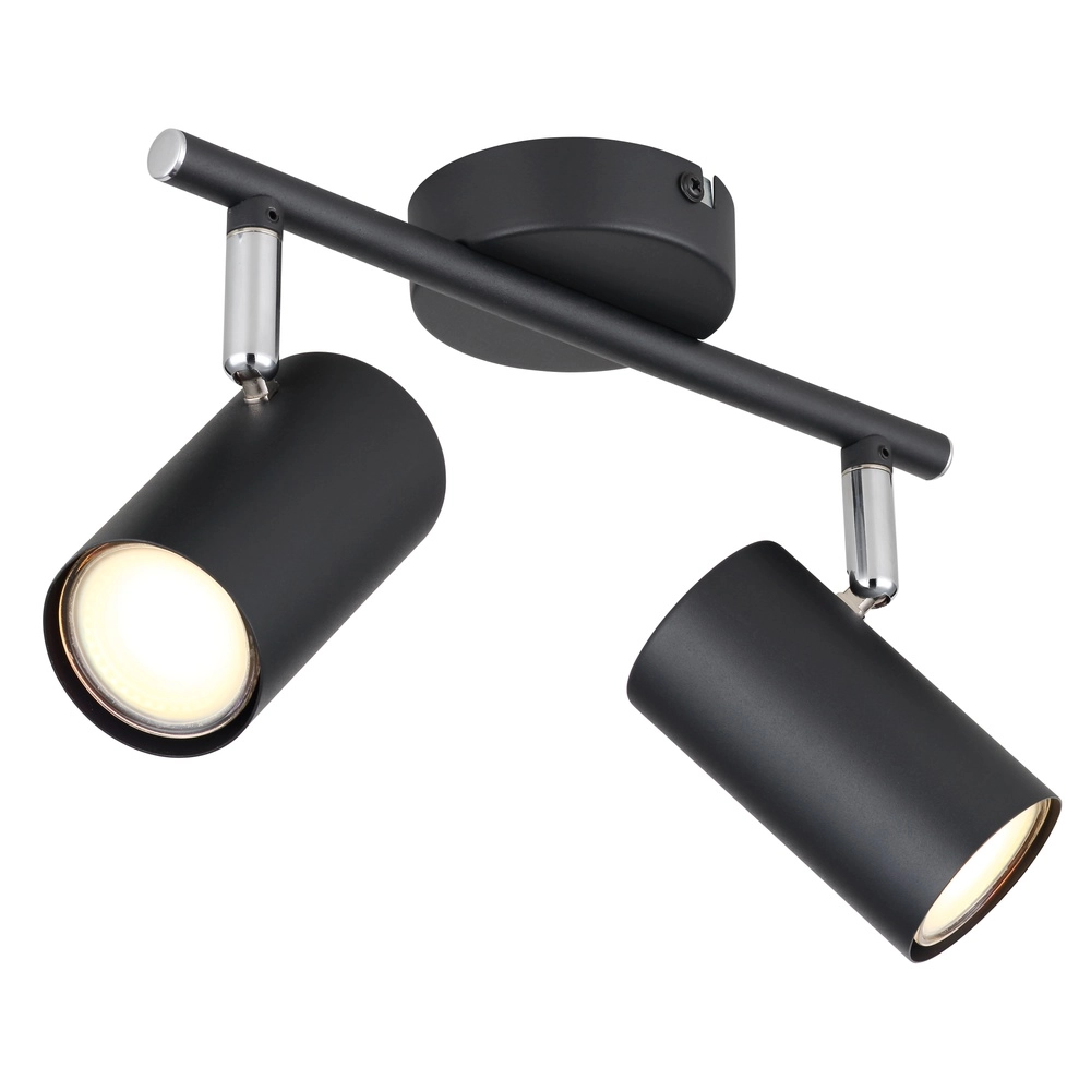 2-Licht Deckenlampe Allvi Schwarz
