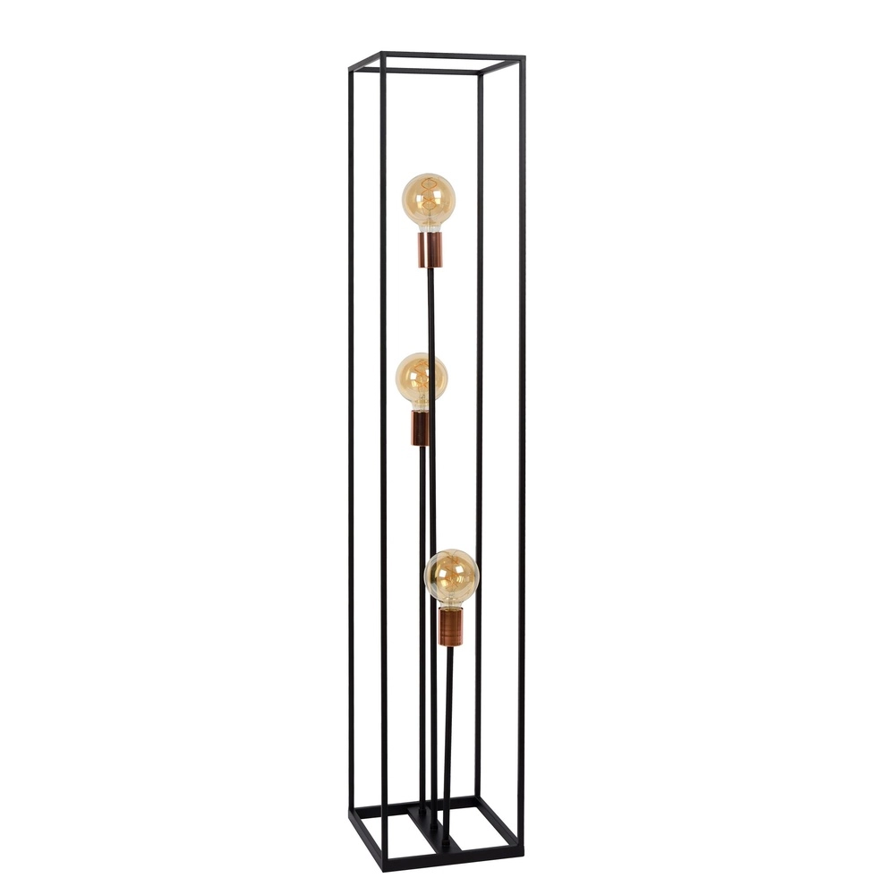 Stehlampe Arthur 3-Licht Schwarz