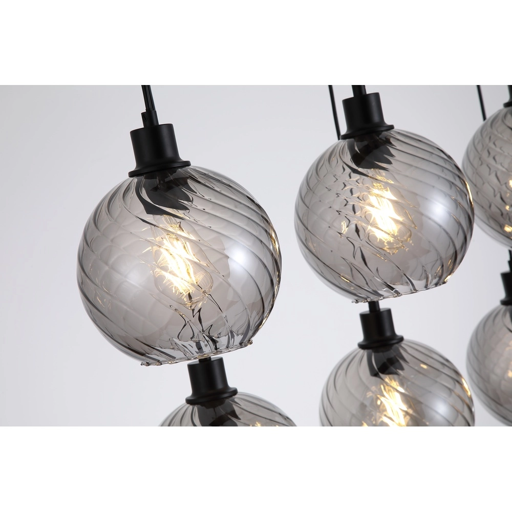 Pendelleuchte Radiance 6-flammig schwarz Searchlight 5053423305844