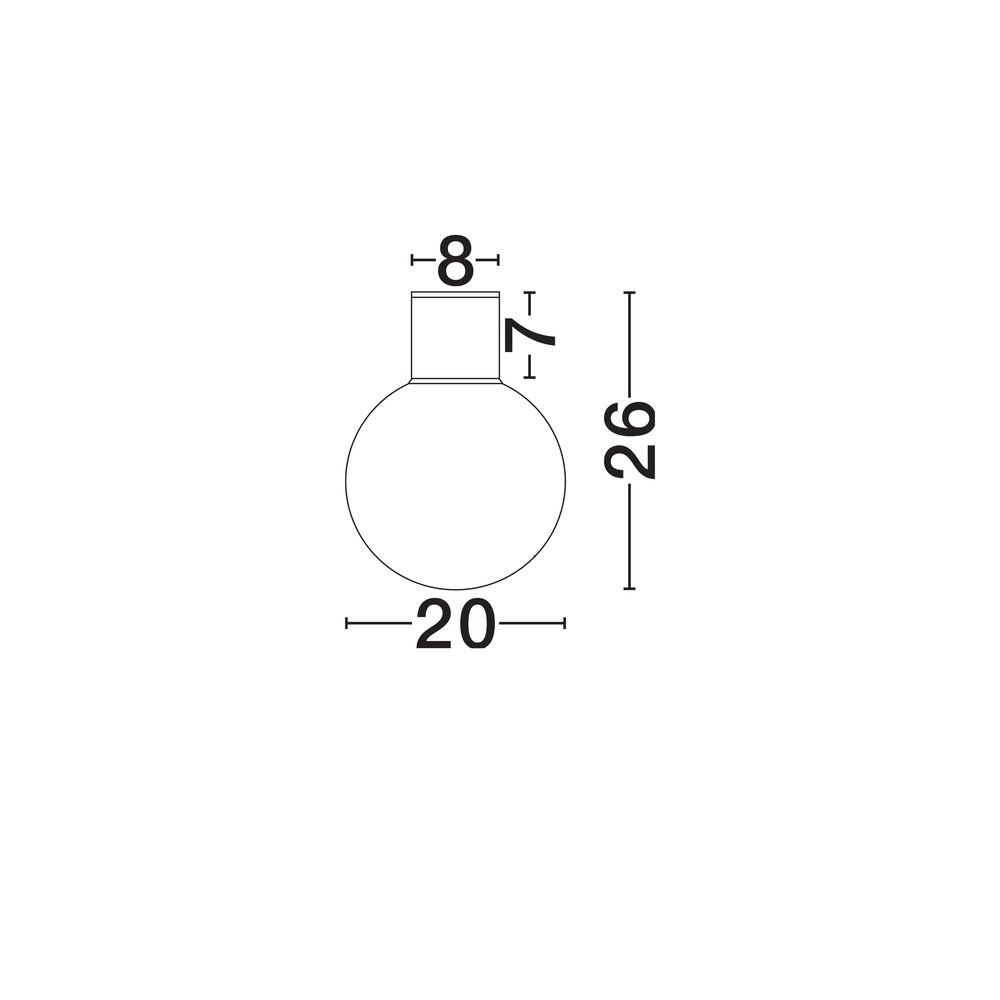 Deckenlampe Spix anthrazit mit weißem konvexem Glas Lyora 5212017476432