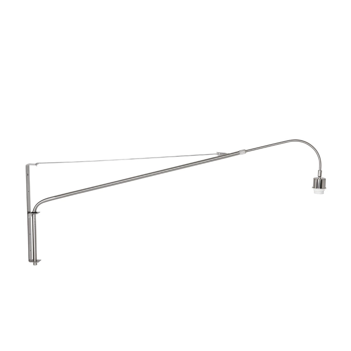 Wandlampe Elegant Classy 50 cm Edelstahl mit grünem Samtschirm Steinhauer 8712746146004