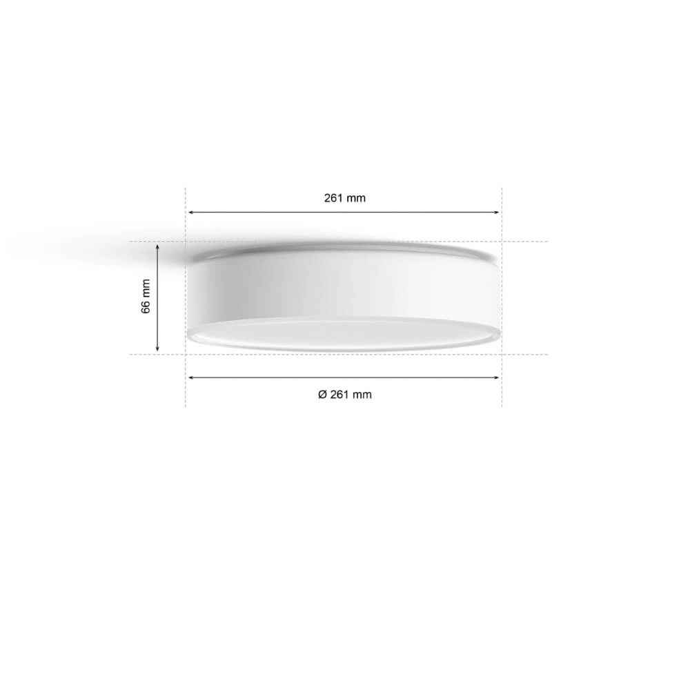 Deckenleuchte Hue Enrave S - White Ambiance Ø 26,1cm weiß Philips 8718696176412